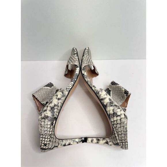 Calvin Klein Sandals Size 8 Snakeskin Open Toe Leather Heels - Picture 7 of 10